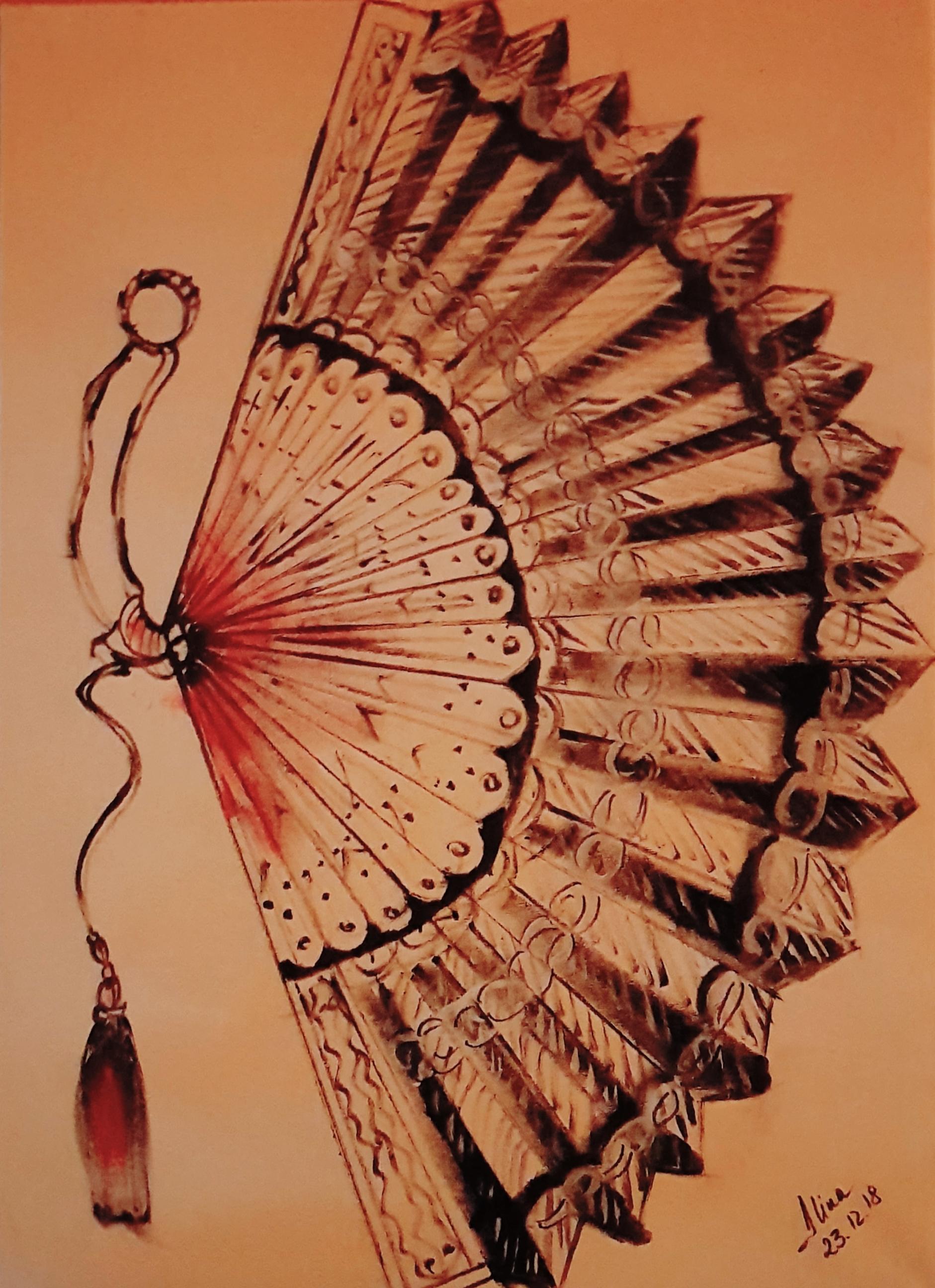 ArteDiAlina.com painting: Memories of Spain (Dalì's fan)